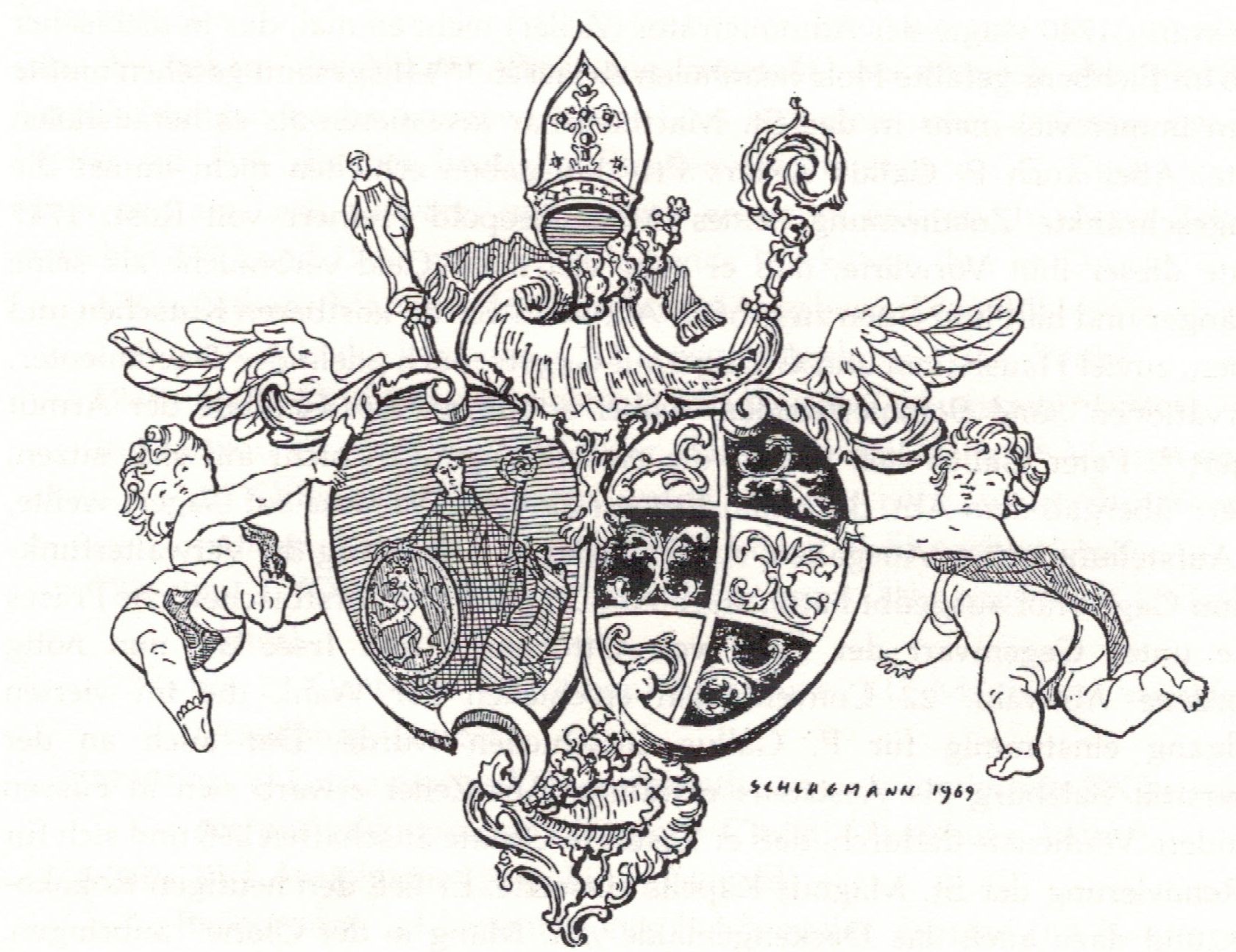 Das Wappen des Abts Gallus Zeiler (Füssen)